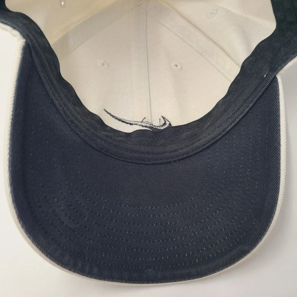 Nike Hat Adjustable Cream Black Swoosh Logo Casual Sports Cap Wool Blend Men